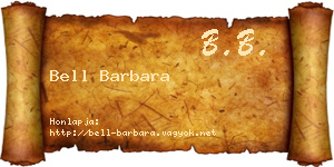 Bell Barbara névjegykártya